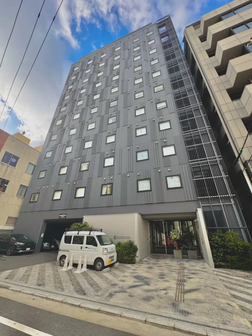 A street view map showing the location of the hotel in Fukuoka.