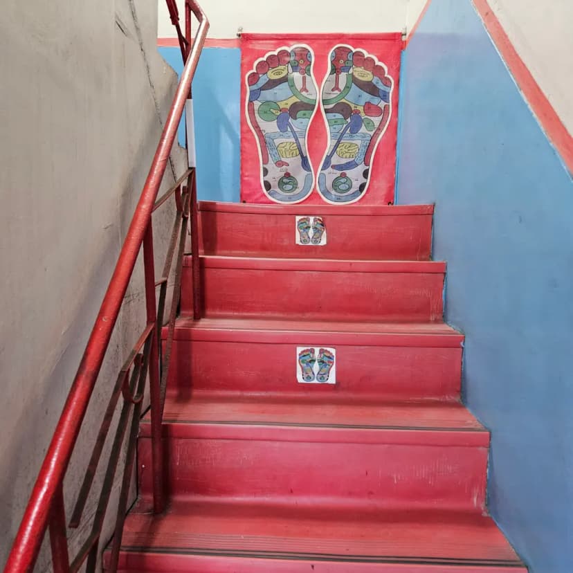 Traditional massage shop entrance