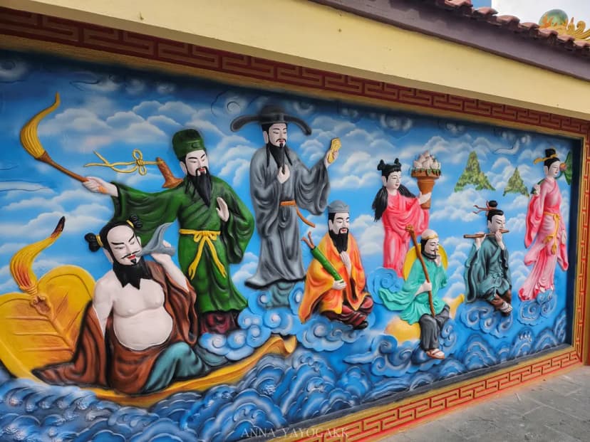 真 Cau 寺壁畫