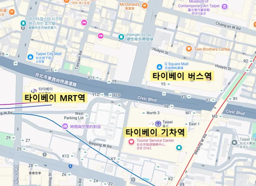 台北車站附近地圖