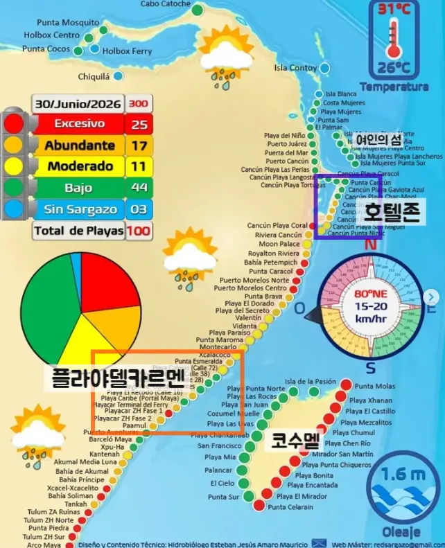 지역별로 해조류 상황 차이가 크다