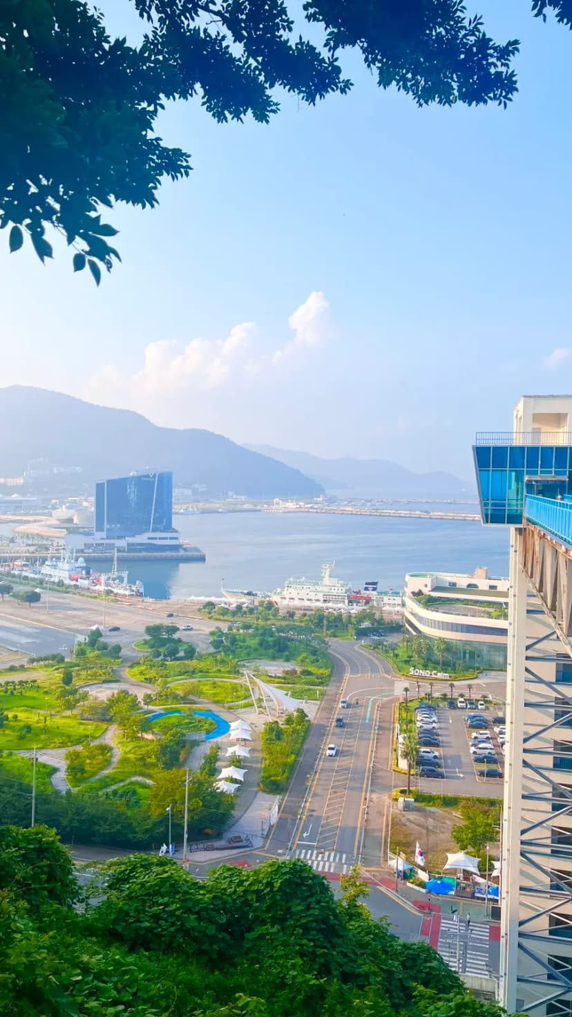 Cable car station view