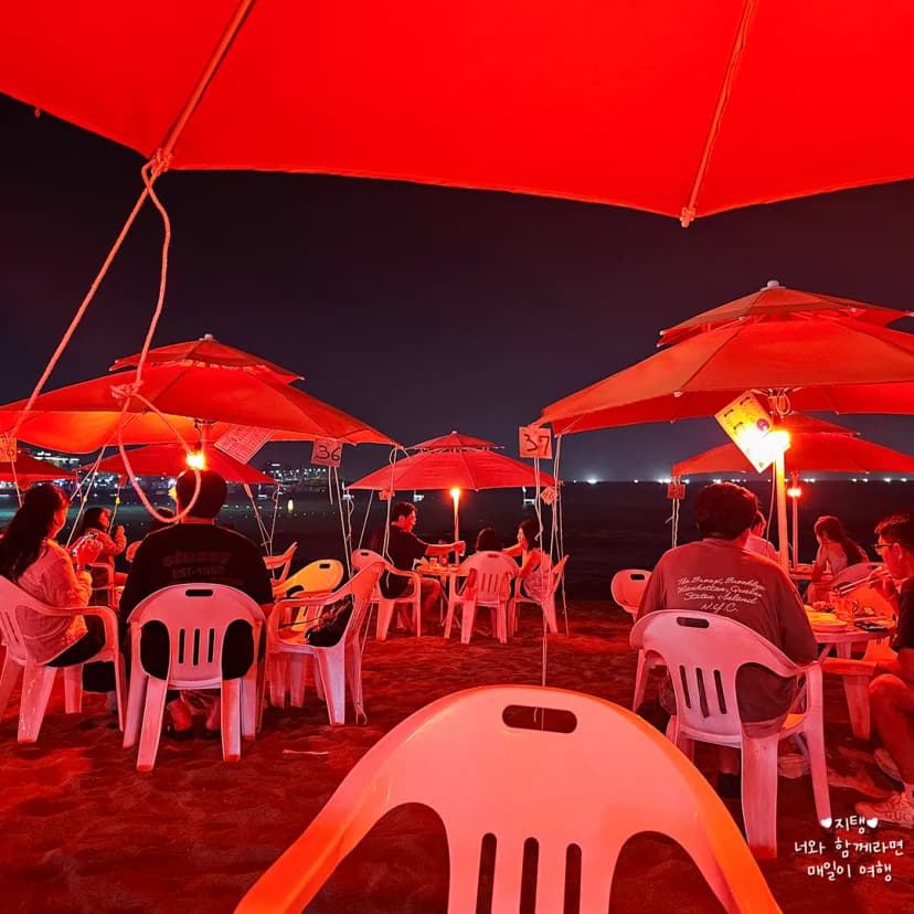 Ocean view from the tables