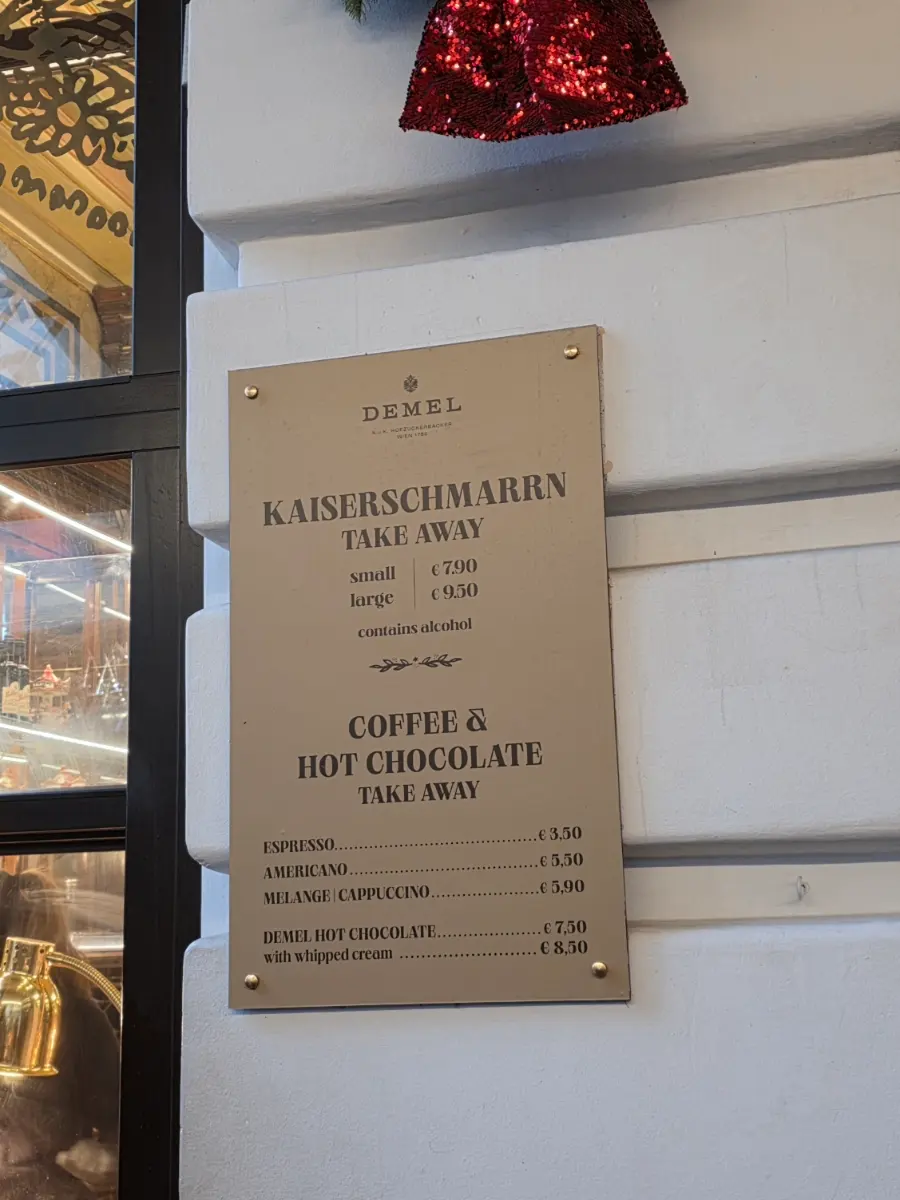 Cafe Demel signage
