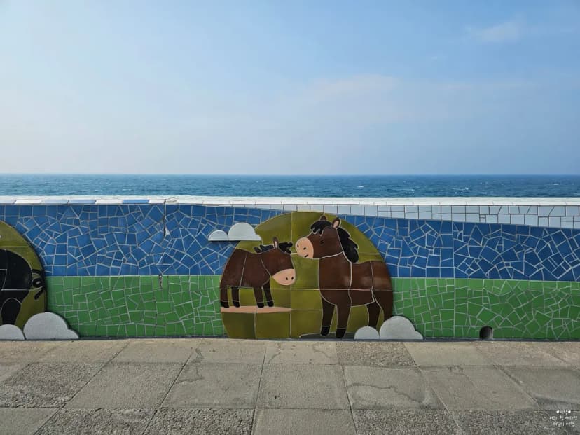 You can see the ocean from Eoyeong Park parking lot.
