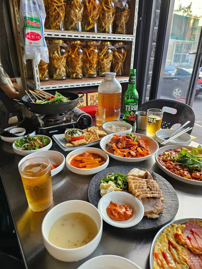 아직 안주 덜 나온 모습