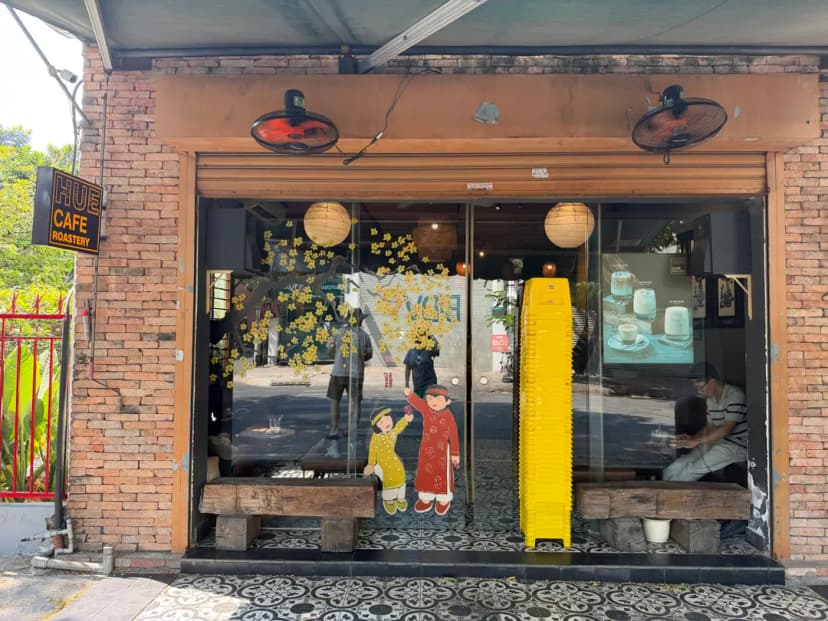 Cozy interior of Hue Cafe Roastery