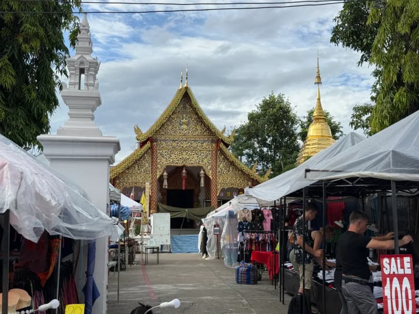 Aerial view of Chiang Mai Sunday Market