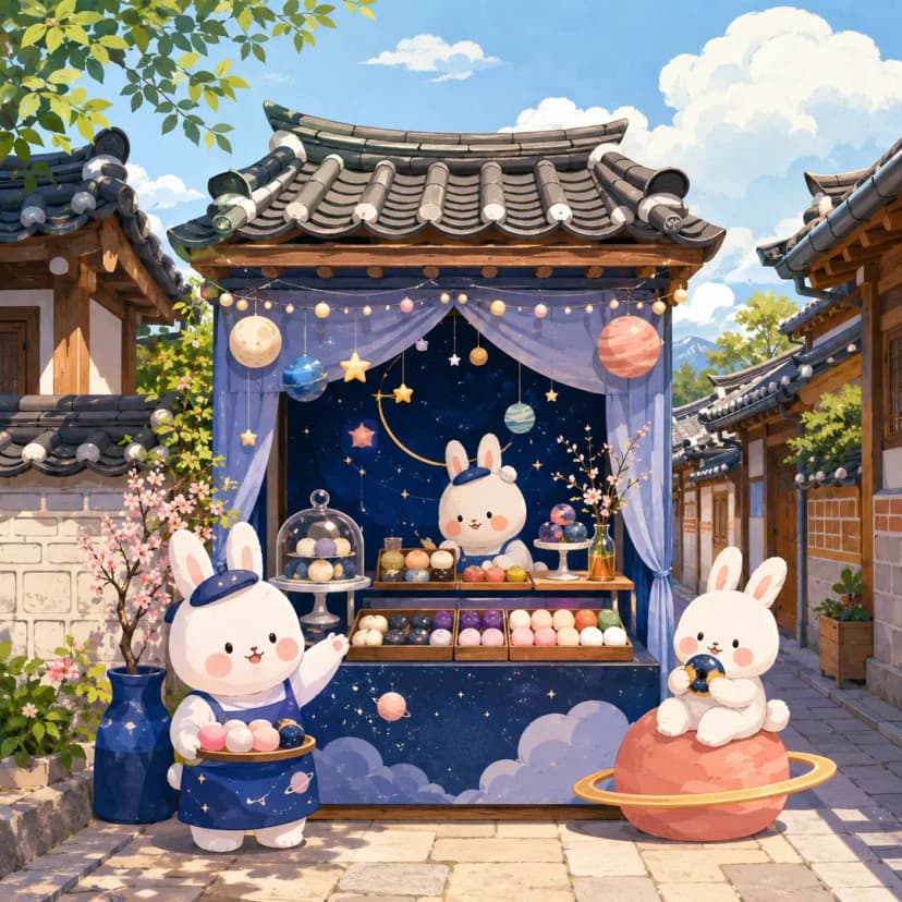 宇宙炒年糕與Torong快閃店場景
