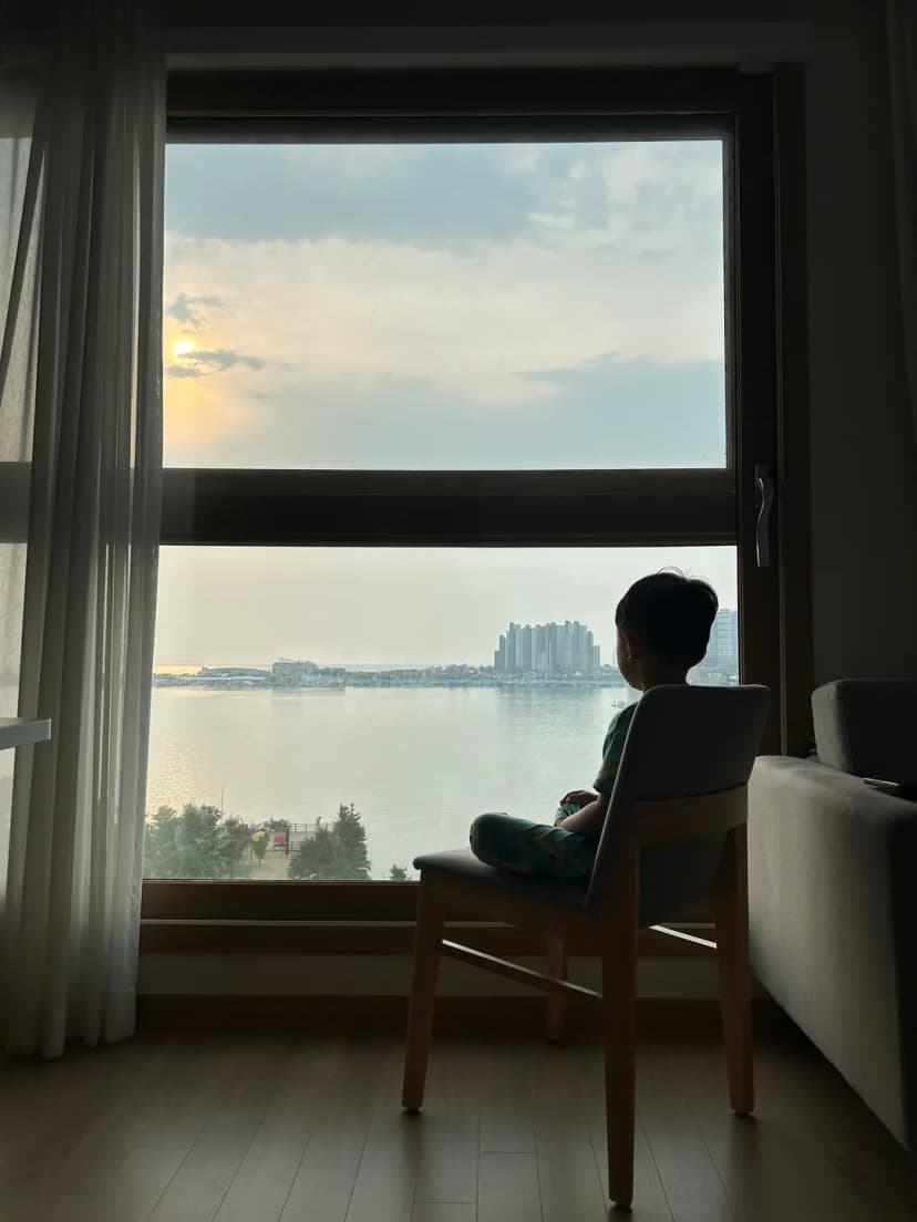 束草青草湖日出