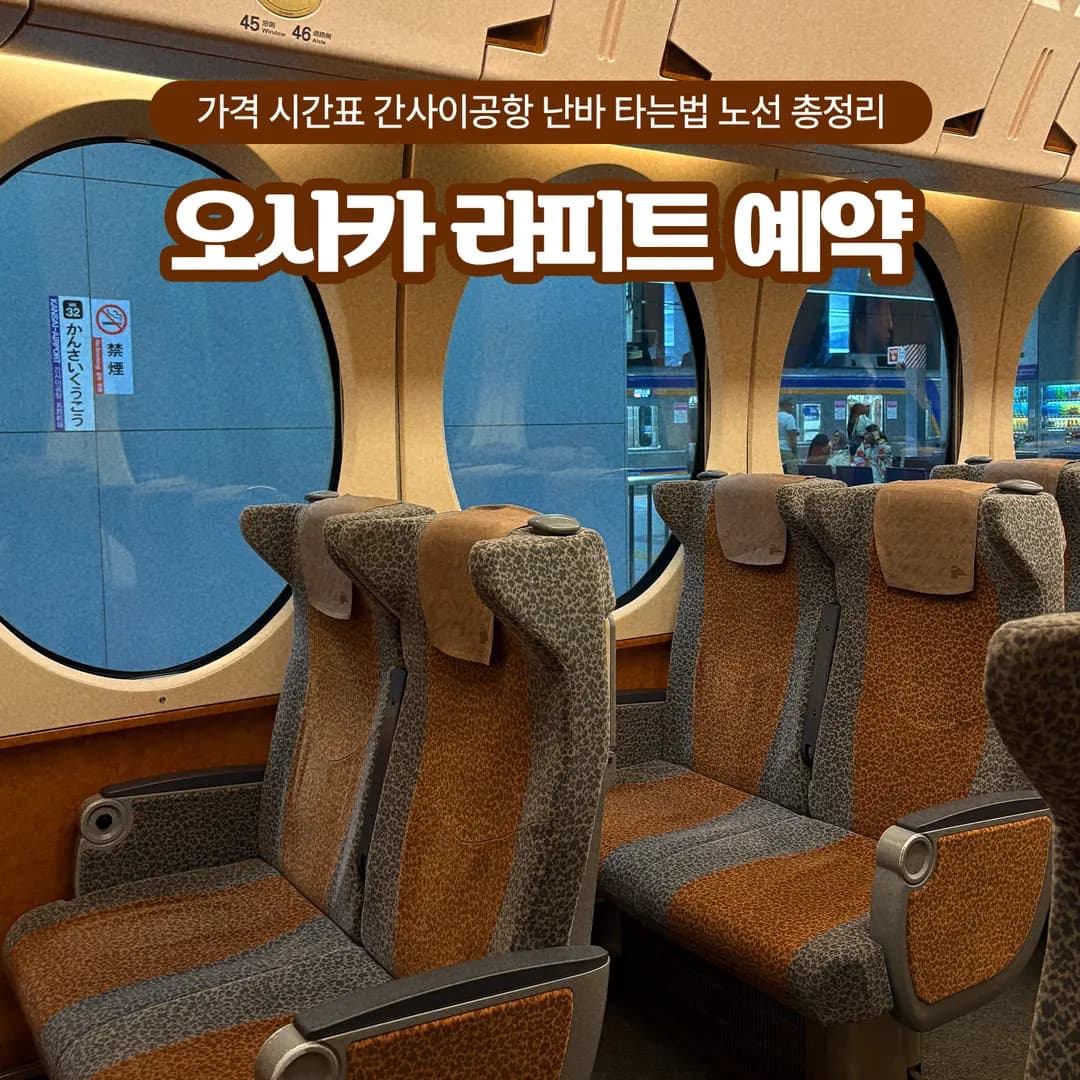 오사카 라피트 예약 가격 시간표 간사이공항 난바 타는법 노선 총정리