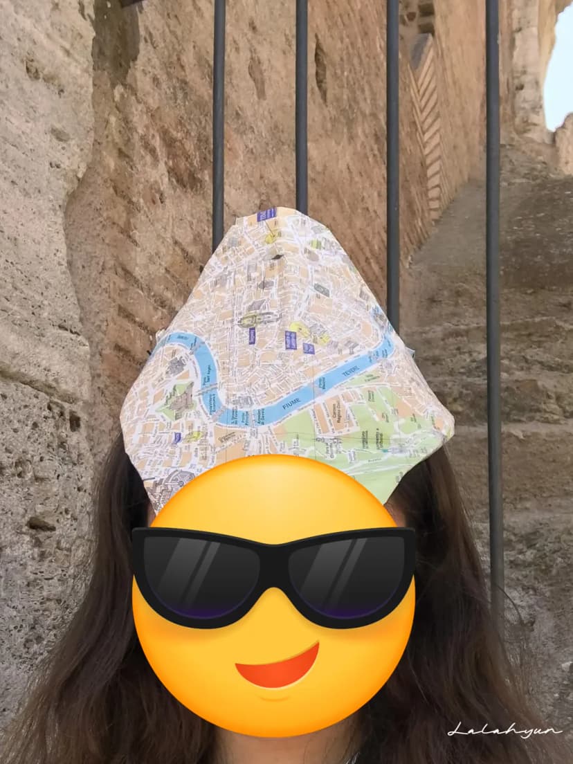 A hat made from a map... haha
