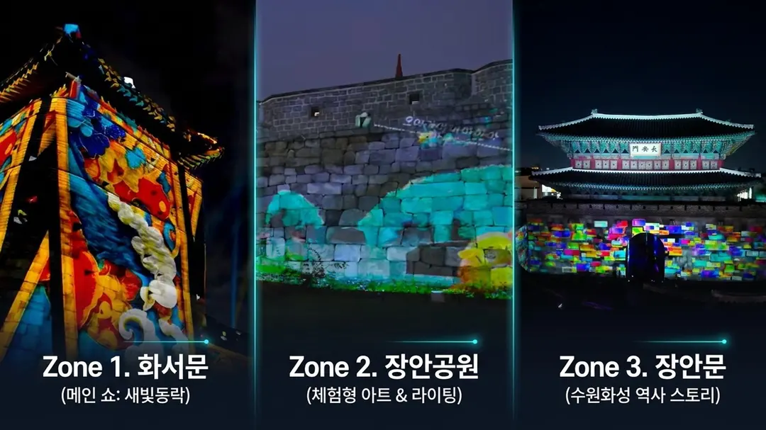 2026 수원화성 미디어아트 새빛동락 총정리 운영시간, 상영시간표, 관람료