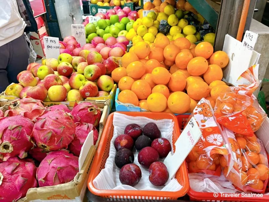 페낭 로컬 아침 시장 Mount Erskine Market 완탄미 나시르막