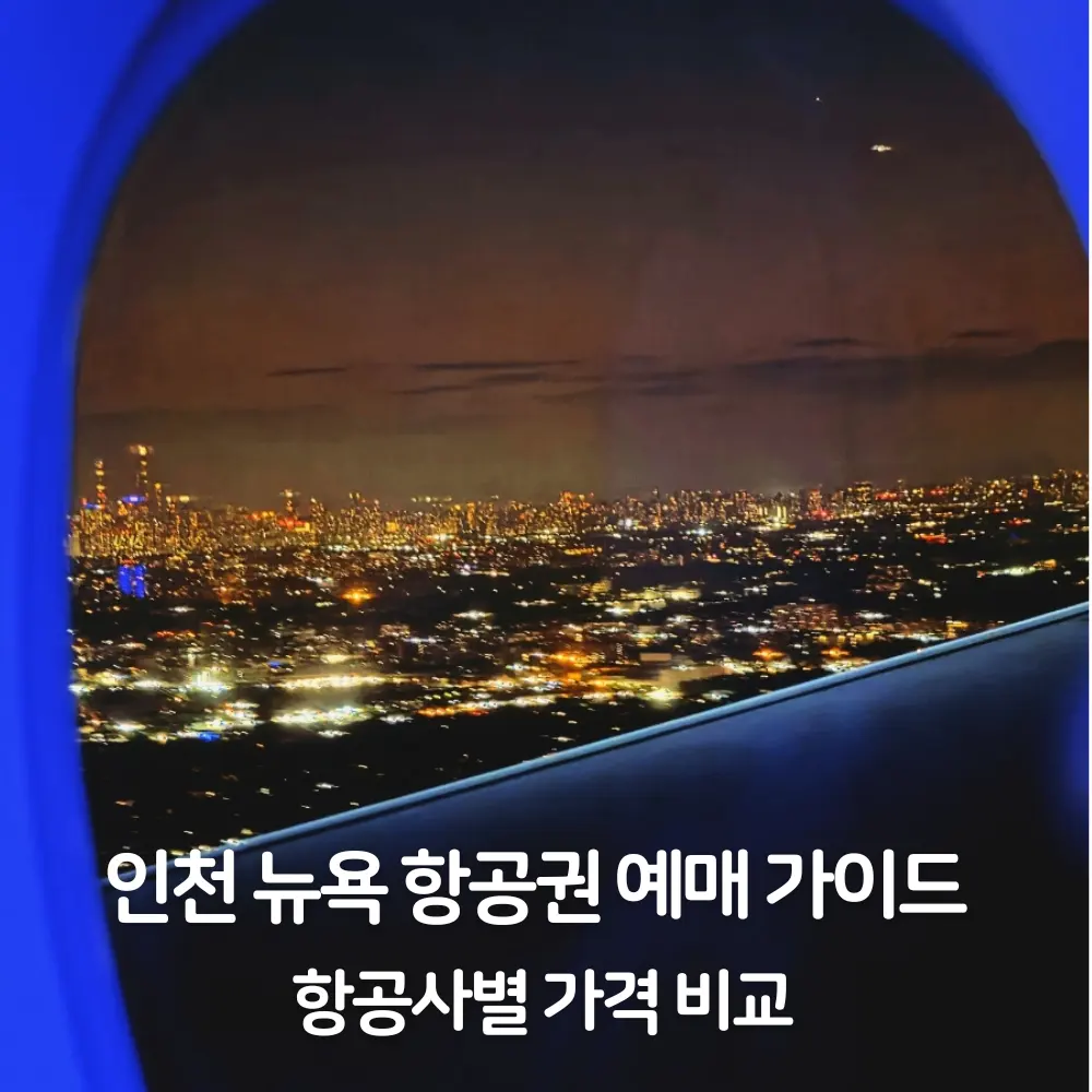 인천 뉴욕 항공권 직항 가격 비교, 예매 시기와 JFK EWR 차이, 비행시간