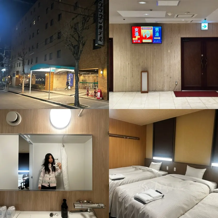 나고야 3인 숙소 추천 대욕장있는 가성비 온천 호텔 크라운 장단점 후기