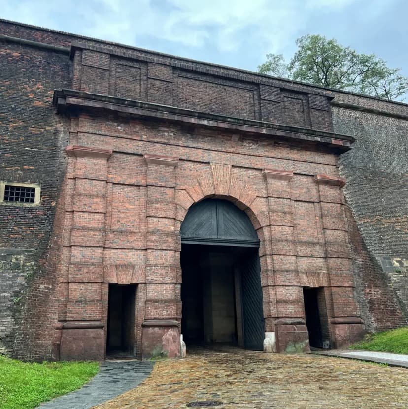 Vyšehrad's ancient walls and lush greenery