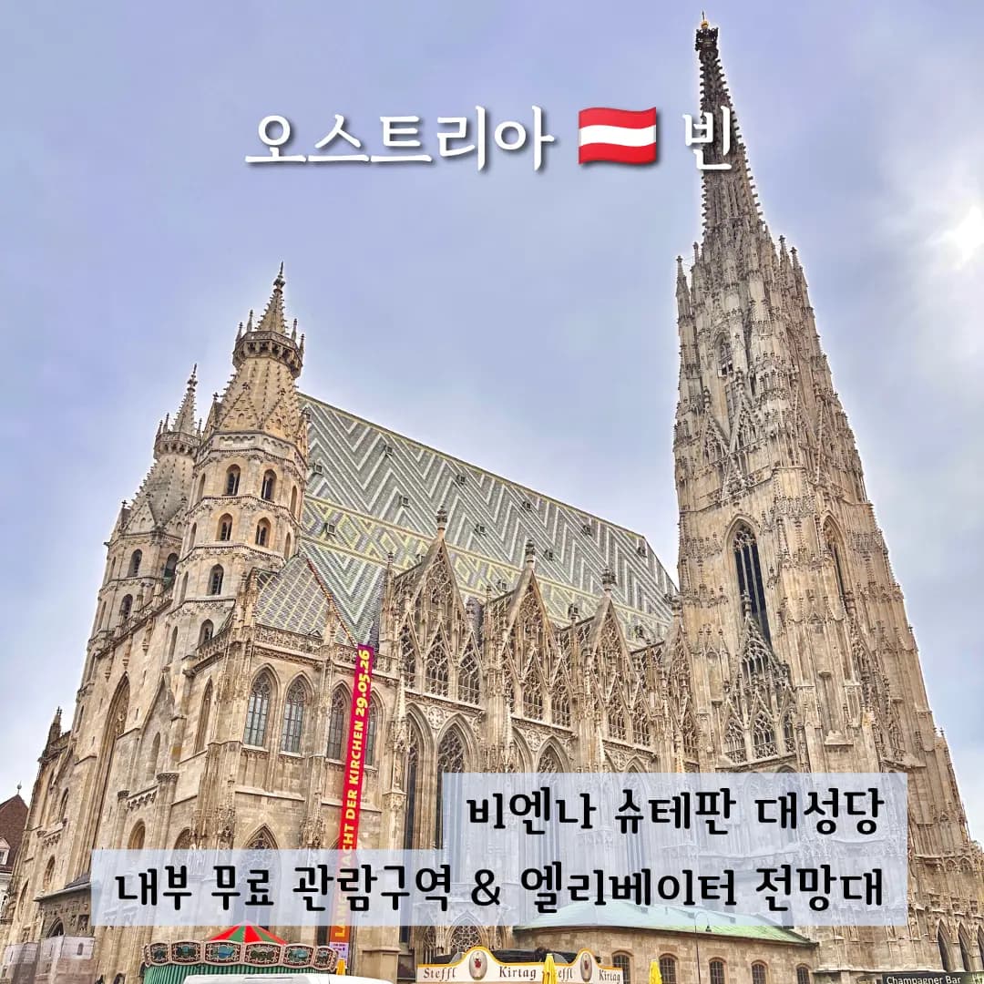비엔나 슈테판 대성당 입장료 내부 관람 엘리베이터 전망대 후기
