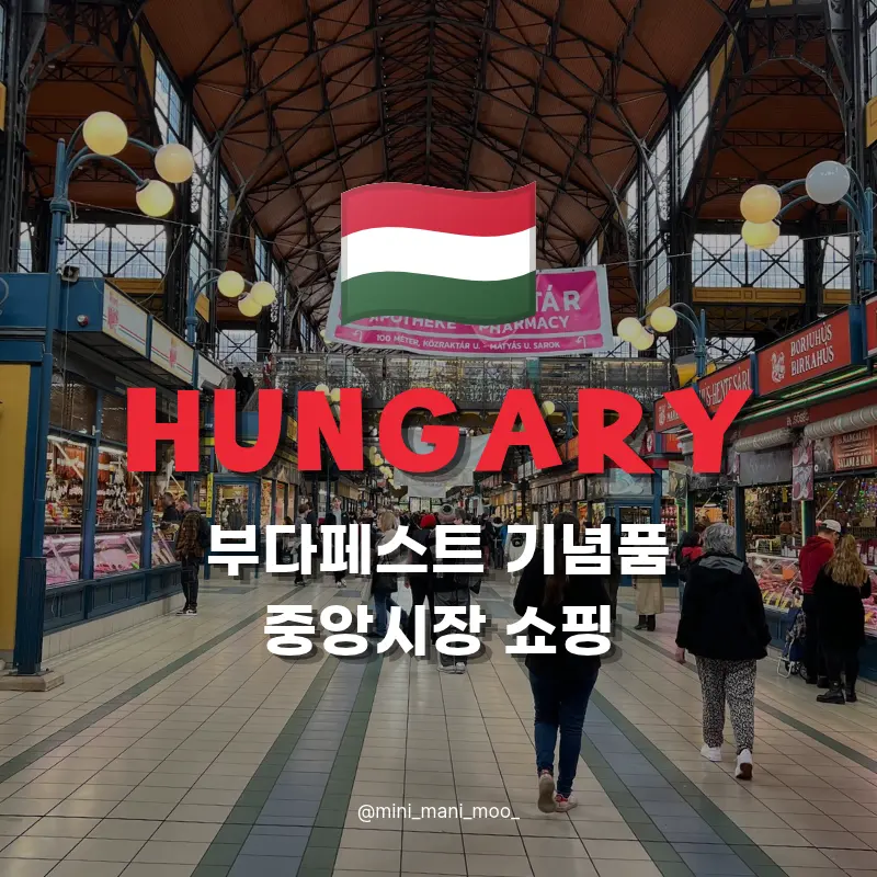 헝가리 부다페스트 자유여행 코스 중앙시장 기념품 쇼핑 총정리